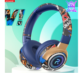#LED Graffiti Wireless Bluetooth Headsets Hifi Stereo Foldable Headphone Sport Gamer Earphone Noise Reduction Headsets Handsfree