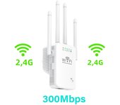 1200Mbps WiFi Repeater WiFi Extender Amplifier Wireless Wi Fi Signal Repeater Dual-Band 2.4G 5G High Gain Amplifier WPS Router