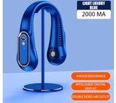 Ventilador de Cuello Colgante con Pantalla Digital, Ventilador Eléctrico sin Aspas, Banda para el cuello, Mini refrigerador de Aire portátil, recargable por USB