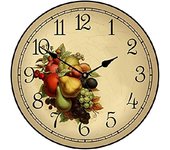 Reloj de pared de piña de 10.0 in, reloj de pared de frutas patrióticas, funciona con pilas, sin tictac, vintage, reloj de madera de granja, reloj de pared grande para sala de estar, cocina, dormitorio, decoración