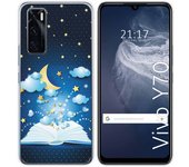 Funda Silicona para Vivo Y70 diseño Libro Cuentos Dibujos