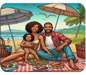 MERCHANDMANIA ALFOMBRILLA PEQUEÑA picnic playa familia fiesta verano amigos mousepad raton
