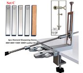 S06 S09 Design Professional Fixed Angle Apex Knife Sharpener Kitchen Knife tools Knife Sharpening System with diamond stones Set