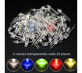 100PCS/lot 3mm LED Diode F3 Assorted Kit ibuw White Green Red Blue Yellow Orange Pink Purple Warm White DIY Light Emitting Diode