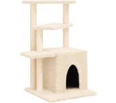 Rascador para Gatos con postes de isal color crema 83,5 cm