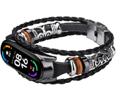Leather Watch Band For Xiaomi mi Band 6 5 4 3 Bracelets Ethnic Style Retro Strap miband6 Fashion smart watch correa Accessories