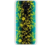 Funda compatible con Xiaomi Redmi Note 8 Pro - Flores Contorno Amarillo