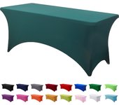 4FT/6FT/8FT Spandex Table Cover Table Universal Fitted Stretch Tablecloth for Party, Banquet, Wedding and Events