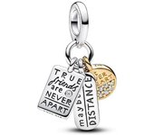 Charm Colgante triple Pandora 763436 C01 Amistad, Viene con embalaje de Caja De Regno original.