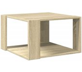 vidaXL Mesa de centro madera de ingeniería 51,5x51,5x30 cm Blanco, Negro, Roble Sonoma Mesita de Salón o Comedor o Auxiliar Mesa de Café Meuble Salón