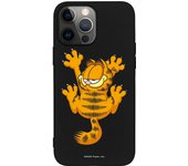 Funda original compatible con iPhone 13 Pro Max Negro con un diseño de Garfield Arañazo
