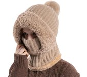 Gorro de punto para mujer en otoño e invierno, diademas de ganchillo, gorro de punto, gorro de ciclismo de invierno, gorro cálido a prueba de viento, gorros de invierno