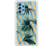 Funda compatible con Samsung Galaxy A72 - Hojas palmera rayas diagonales
