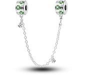 Real 925 Sterling Silver Stars & Moon Sunflower Safety Chains Spacer Beads Charms Fit Pandora 925 Original Bracelets DIY Jewelry