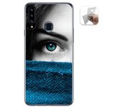 Tumundosmartphone Funda Gel Tpu para Samsung Galaxy A20s diseño Ojo Dibujos