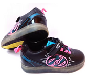 ZAPATOS CON RUEDAS HEELYS POW X2 LIGHTED BLACK/NEON BLUE/NEON PINK