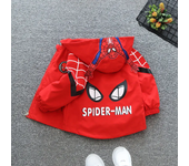Children's Hooded Coat Boys' Baby Spring Clothes 2022 New Hero Spiderman Handsome Charge Jacket