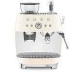 Cafetera Express Smeg EGF03CREU con Molinillo Crema