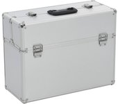 vidaXL Caja de herramientas aluminio plateado 47x36x20 cm