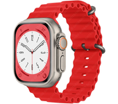 Original Ocean Silicone Strap for Apple Watch Ultra Band 45mm 49mm 41mm 44mm 40mm 42mm 38mm  Bracelte IWatch Series 9 8 7 6 Ultr