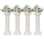 Columnas romanas Pilares de boda de plástico Elegante columna griega Estatua Maceta Soporte Pedestal Boda Evento Fiesta Decorativa, 10.63x34.65 pulgadas (2 piezas)