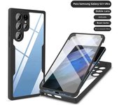 360 Full Screen Protection HD Transparency Phone Cover Case for Samsung S24 Ultra S23 Plus S22 S21 FE A55 A35 A25 A15 4G 5G