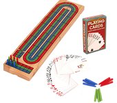 Juego de mesa Cribbage Wars Juego de mesa de cribbage de madera Juego de trampas Juegos de cribbage Noche de juegos de mesa clásicos con compartimento de almacenamiento incorporado para clavijas de cribbage