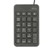 Trust xalas teclado numerico usb - ultra delgado - 23 teclas perfil bajo - cable de 1.50m - color negro