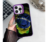 1pc Brazil Brazilian Flag Phone Case IMD Phone Case For IPhone 16 15 14 13 12 11 Pro Max Plus Color Silver Cover