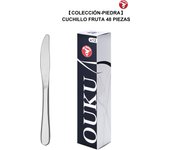 Mr.Spoon Serie Piedra 12 Piezas 48 Piezas 240 Piezas económico,Acero inoxidable 13/0,Cuchillo fruta,Largo 202mm grosor 5mm,Cubiertos mango monobloque,Aptos para lavavajillas,Caja Envase Ecológico,Para Casa,Hotel,Restaurante 60105