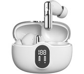 Auriculares inalámbricos Bluetooth 5.3 Auriculares estéreo de graves con micrófono con cancelación de ruido Pantalla LED Auriculares intrauditivos IP7 a prueba de agua Tiempo de reproducción extra largo para computadoras portátiles, tabletas, teléfonos, d