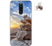 Tumundosmartphone Funda Gel Tpu para Xiaomi Redmi 8 diseño Sunset Dibujos