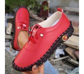 2022 New Spring Casual Women Shoes Platform Loafers 2022 Lace Up Leather Flats Slip-On Mom Shoe Mujer Zapatos Chaussure Femme