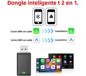 Android Auto Carplay Wireless Adapter 2in1 Smart Dongle Ai Box  For Porsche 718 Panamera Macan Cayenne 911 Taycan