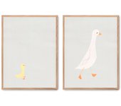 Set de 2 cuadros calidad premium con marco de madera - 30x40 cm o 50x70 cm - POSTER LAB