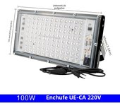 Led UV Floodlight 110V 220V 50W 100W Party Light 395nm 400nm IP65 Waterproof Ultraviolet Fluorescent Stage Lamp with US/EU Plug