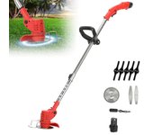 Cortacésped eléctrico de mano, herramienta eléctrica para el hogar, recargable, ajustable, plegable, cepillo de jardín, 500 RPM, 1 batería, 18000 W,550 W,Telescopic pole, low noise, high-power motor