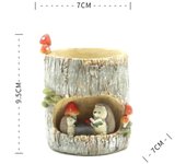 1pc Creative Cartoon Flowerpot Succulent Planter Lovely Green Plants Planter Flower Pot with Hole Home Garden Decoration Gift