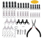 197/84/8pcs Zipper Repair Kit Zipper Replacement Puller For Clothing Tent Install Pliers Tool Stop Extension Luggage Clothing