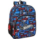 SAFTA  MOCHILA ESCOLAR 42CM ADAPT.CARRO HOT WHEELS HOT WHEELS 14x33x42 Cms.