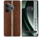 Tumundosmartphone Funda Silicona para Realme GT 6 / GT 6T 5G diseño Cuero 01 Dibujos
