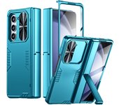 For Samsung Galaxy Z Fold 5 Sliding Camera Cover Multifunctional Hinge Stand Armored Phone Case Full Coverage Protective Case