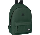 SAFTA  MOCHILA DOBLE PARA PORTATIL 15,6" CON USB MUNICH BASICOS "VERDE" - Mochila Escolar Licencia Oficial - Diseño Ergonómico - Amplio Espacio de Almacenamiento - Bolsillos Multifuncionales