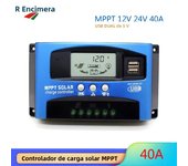 MPPT 30A 40A 50A 60A 100A Solar Charge Controller 12V/24V Solar Panel Battery Regulator Charge Controller Dual USB 5V2A Home use