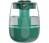 Humidificador ultrasónico silencioso con luz nocturna cálida, nebulizador de escritorio portátil USB de gran capacidad para dormitorio y oficina, pulverización doble, control de botones, no requiere pilas - Diseño moderno