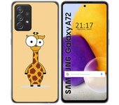 Tumundosmartphone Funda Gel Tpu para Samsung Galaxy A72 diseño Jirafa Dibujos