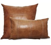 1pc Faux Leather Throw Pillow Covers  Thick Large Decorative Modern Boho Farmhouse Living Room Square Cases for Couch Bed Sofa