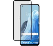 Protector Cristal Templado Completo 5D Full Glue Negro para Oppo Reno 8 Lite 5G Vidrio