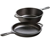 Juego de sartenes hierro fundido baja y alta 26 cm Lodge