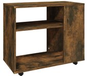 vidaXL Mesa auxiliar de madera de ingeniería 70x35x55 cm Blanco, Negro, Gris Mesa de sofá Mesa de Entrada para Salón Consola de Entrada Mueble Recibidor Mesita Mesa auxiliar Salon